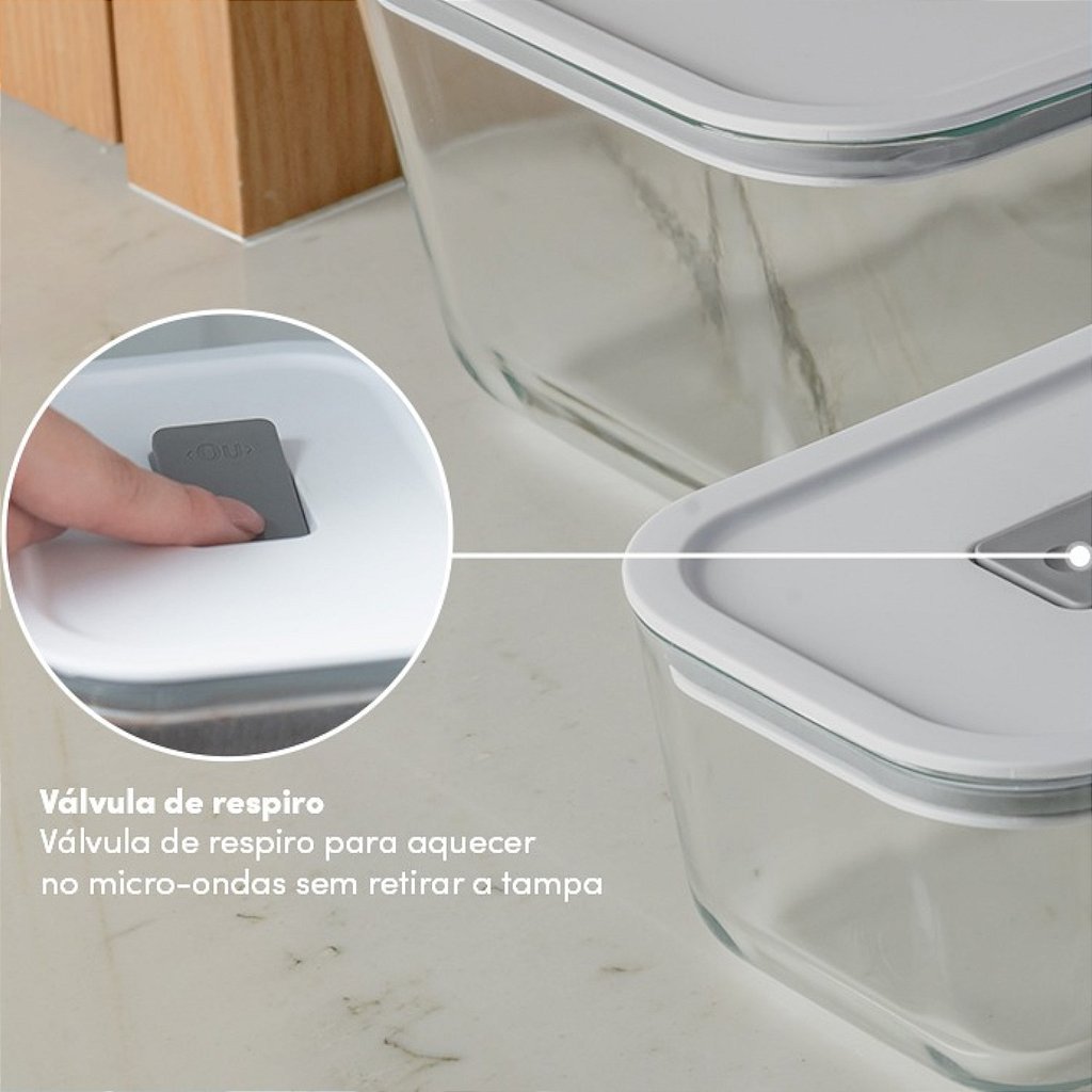 Pote De Vidro Hermético Fresh Lock 725ml Ou - Imagem 3